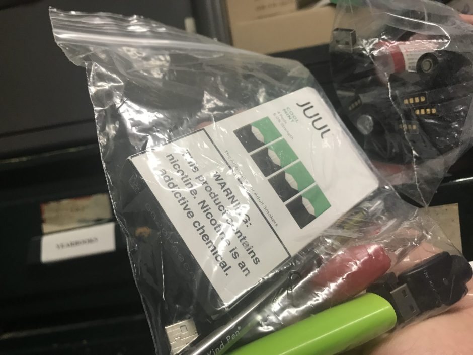 Confiscated JUUL packages at RHS