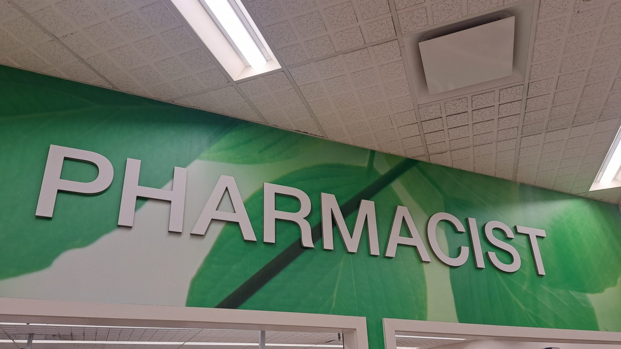 Local pharmacy drug counter