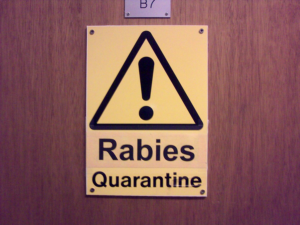 Rabies Hazard Sign