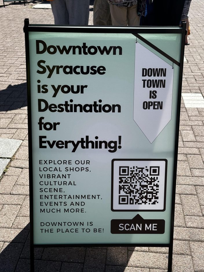 Increased signage in an effort to attract visitors to explore the downtown area. 
