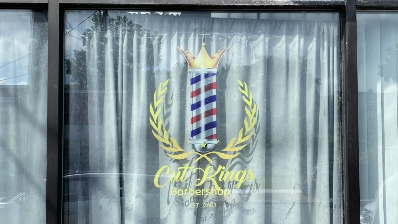Window of Cut Kings Barber Shop
