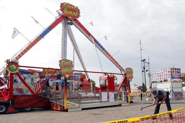 Pictured is one of the rides at the event.