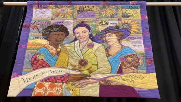 The above image is one of quilt displayed in the quilt show. The artist is Ellen Blalock of Syracuse.