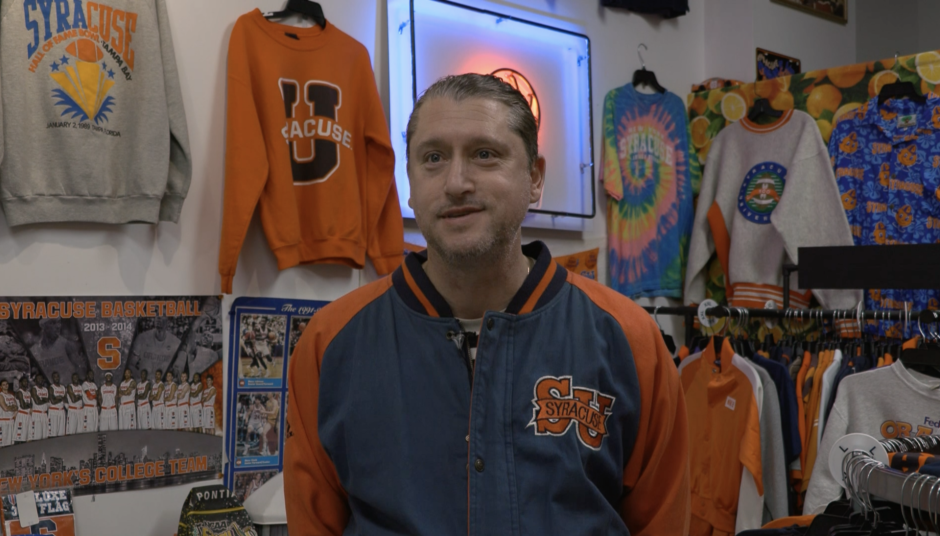 Store Owner Bert Aufsesser is a Syracuse alum that began Scholars & Champs due to his background in retail in Los Angeles. 