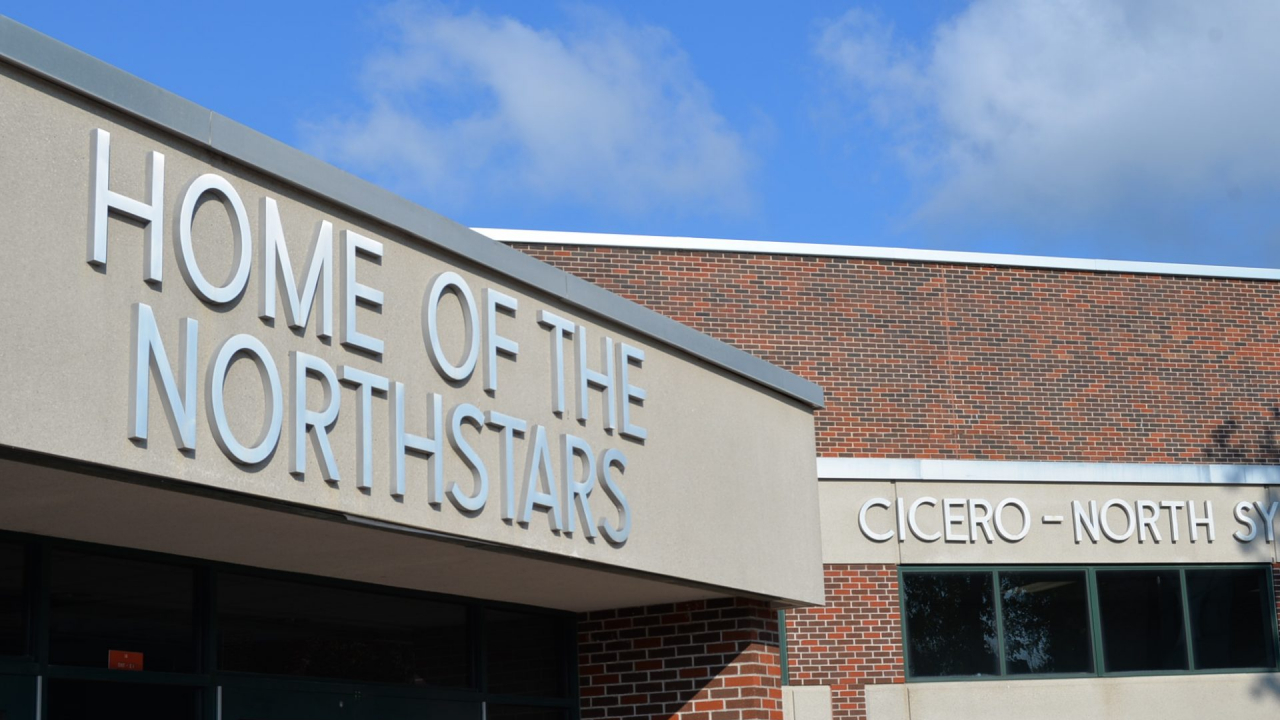 The Cicero-North Syracuse school entrance