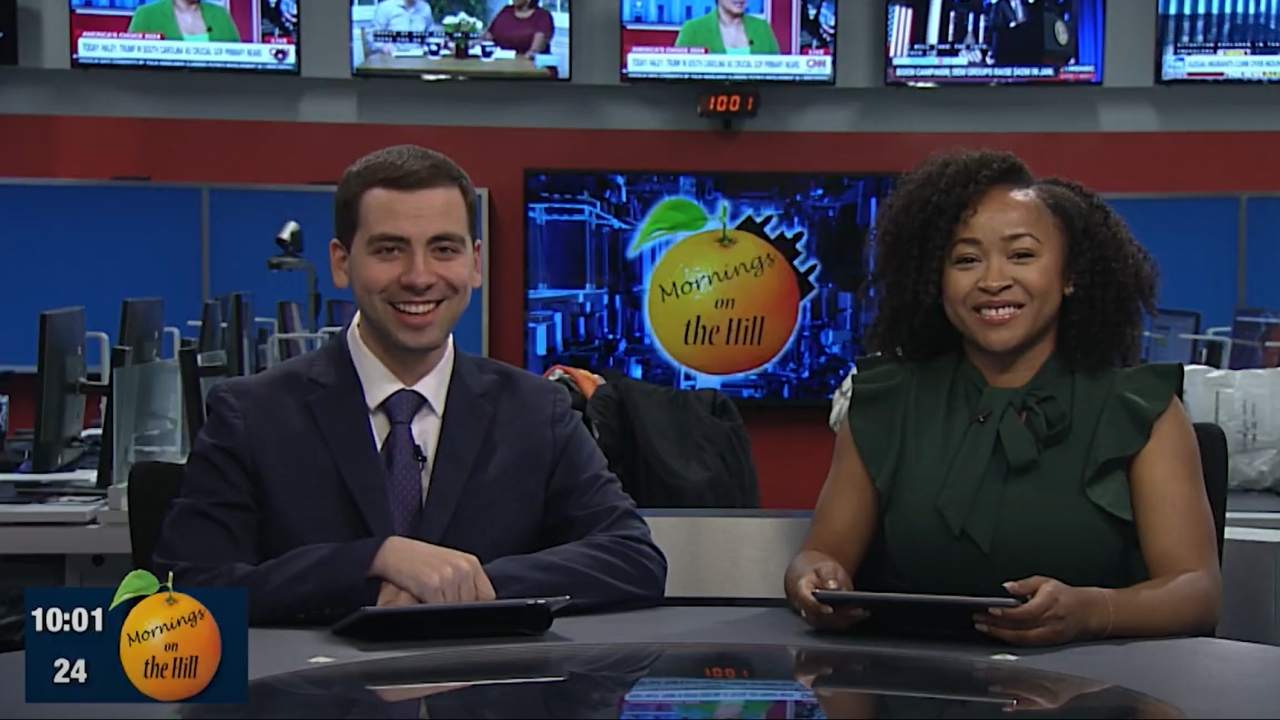 Mike Ostrowski (left) and Za'Tozia Duffie (right) anchor Feb. 20 Mornings On The Hill.