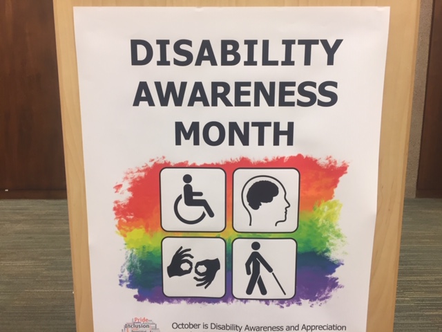 A poster recognizing Disability Awareness Month