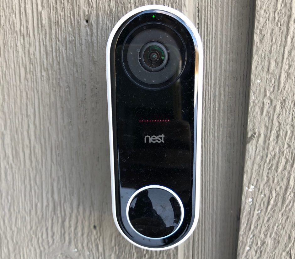 a security doorbell with a camera.