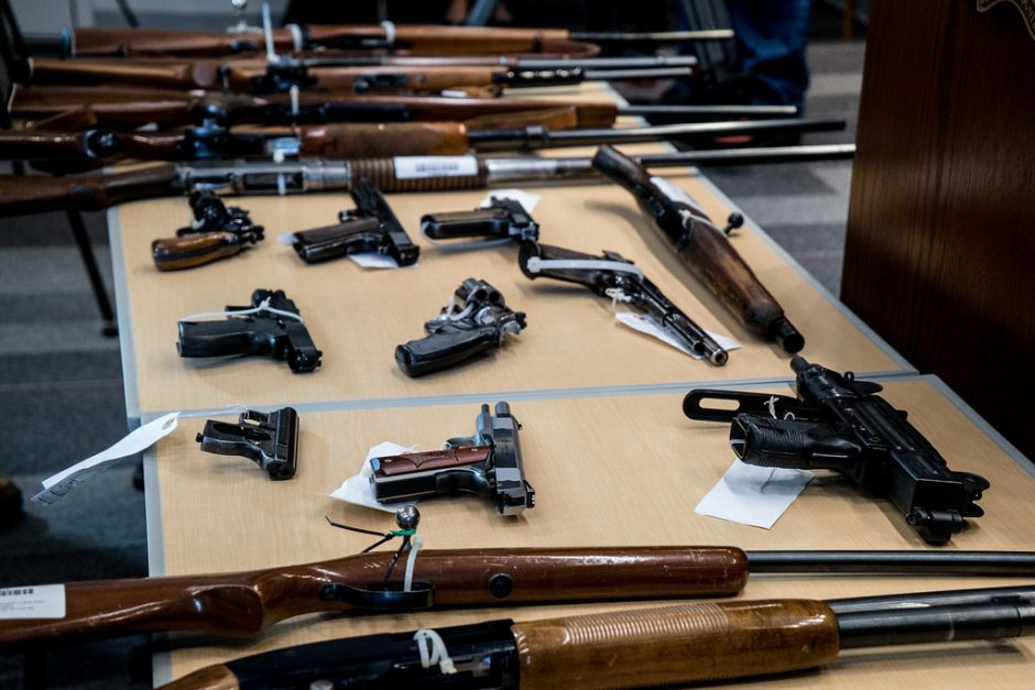 Guns turned in during a buyback program.