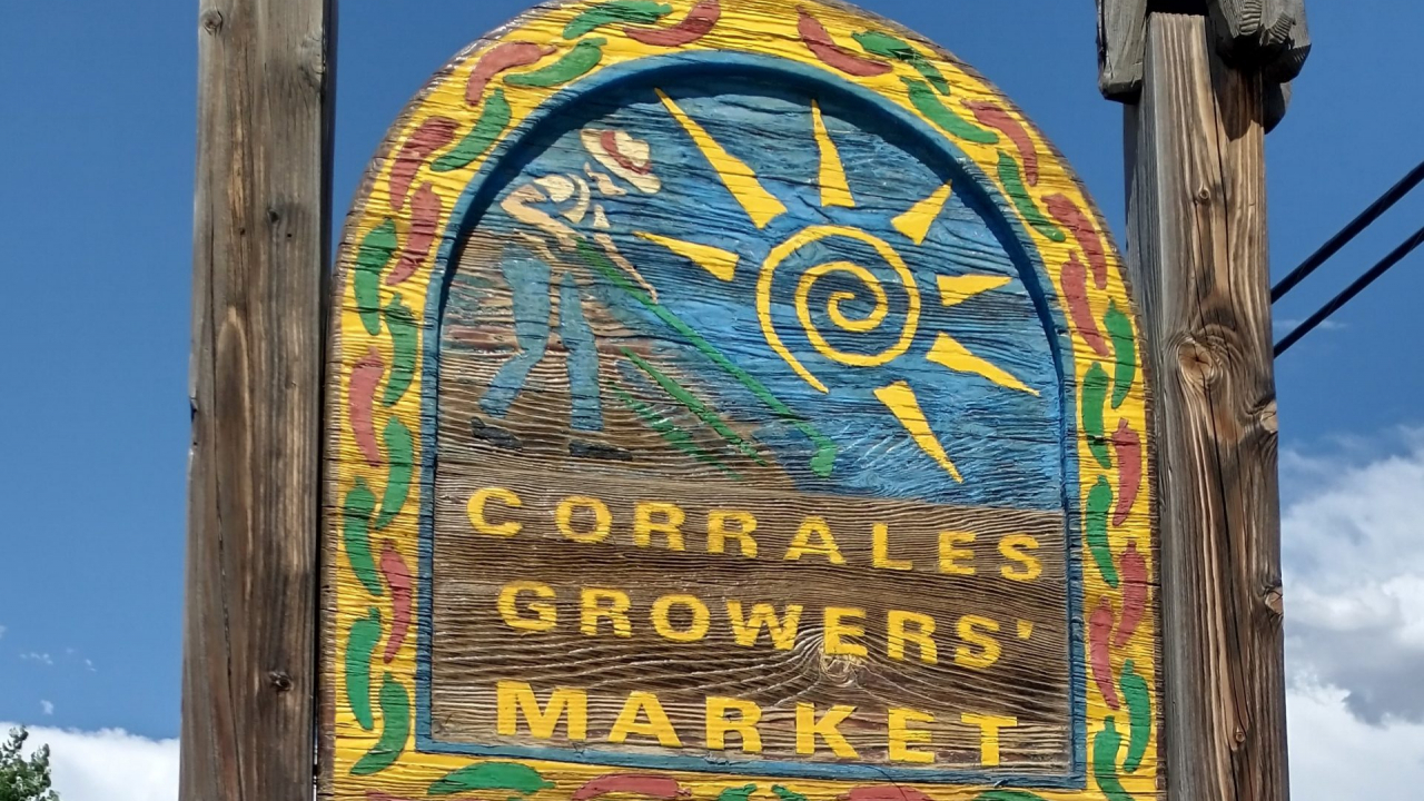 The Corrales Growers' Market Sign