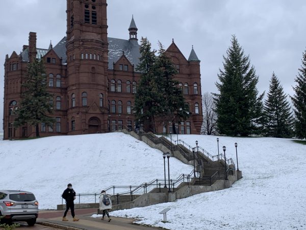 Snow Covers The Ground At Syracuse University