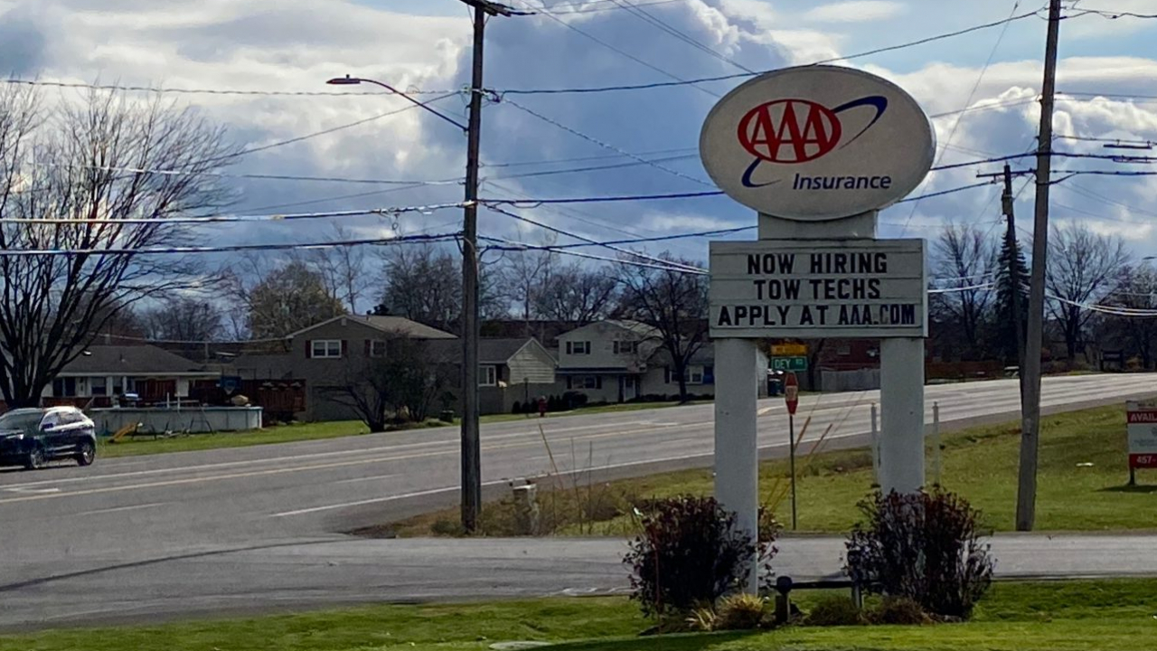 AAA Insurance sign for the headquarters in Syracuse
