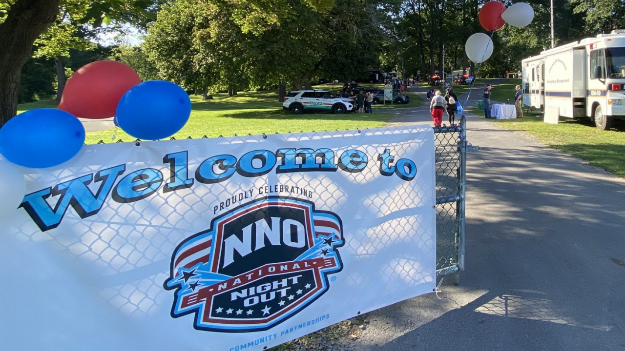 The entryway to Long Branch Park's National Night Out.