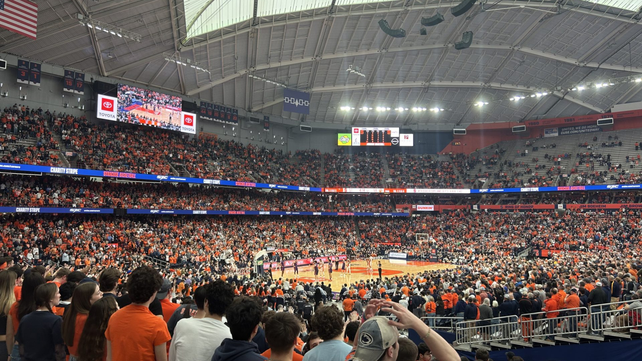 A near sold-out crowd at the JMA Wireless Dome for an afternoon game against Clemson.