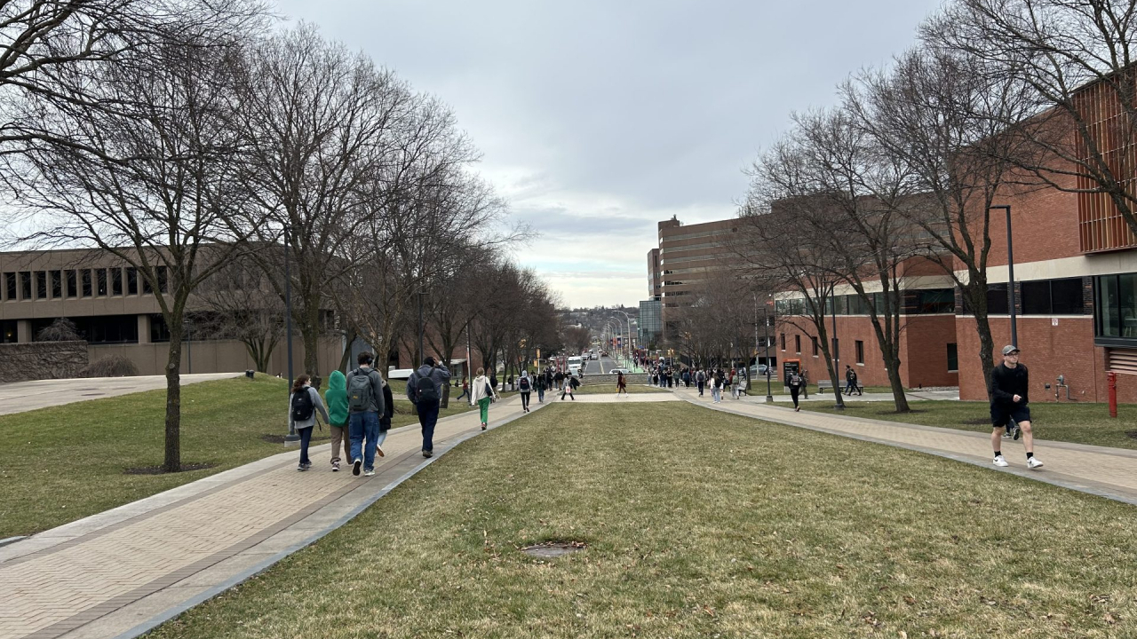 No snow to be found in the early days of March at Syracuse University.