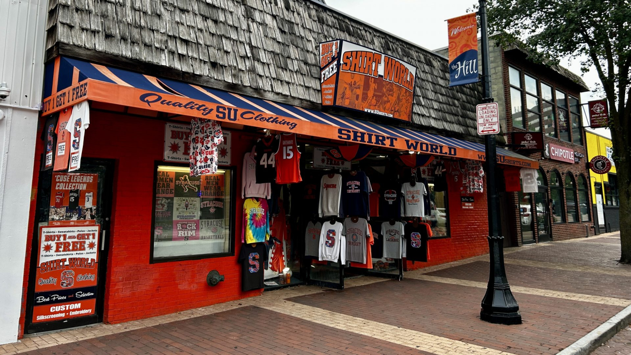 Located on Marshall Street, Shirt World has been a staple of Syracuse for the last 48 years.