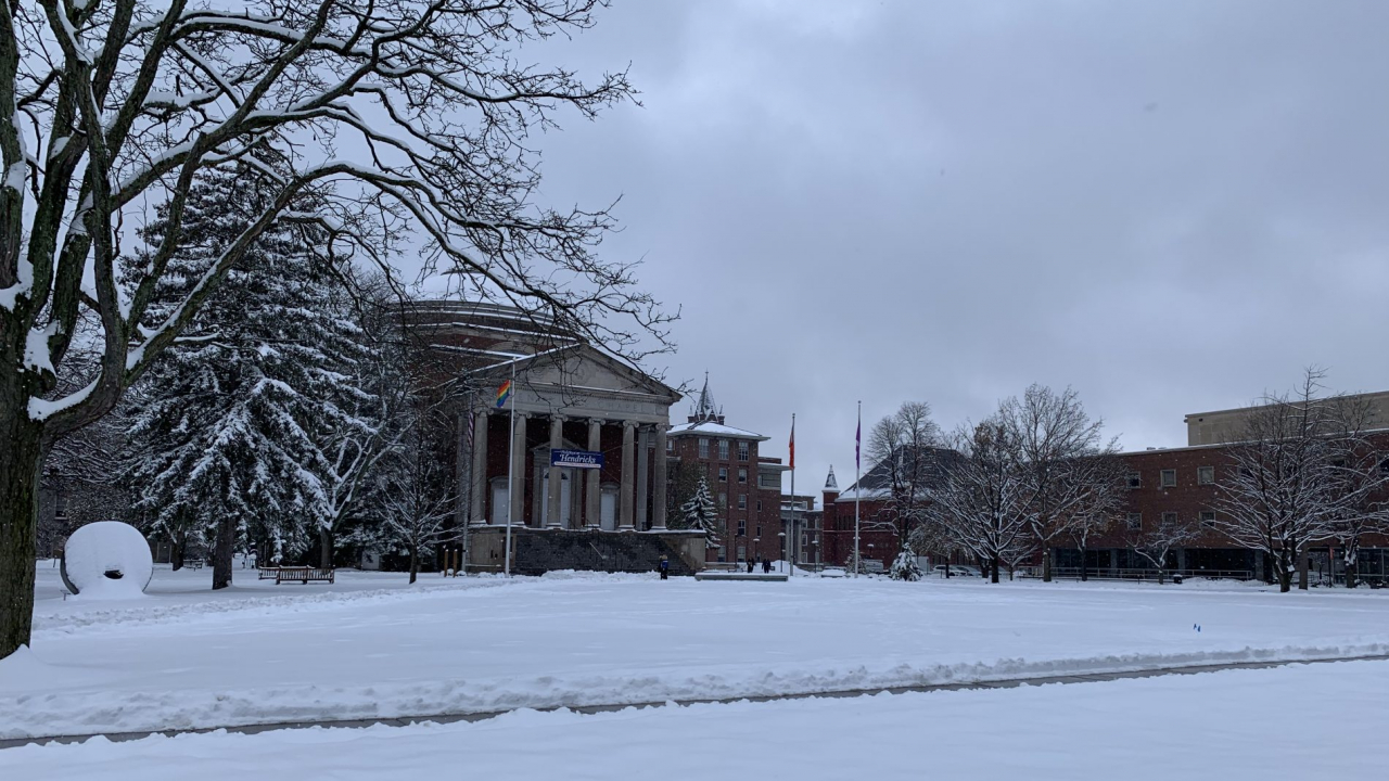 Syracuse University in Winter