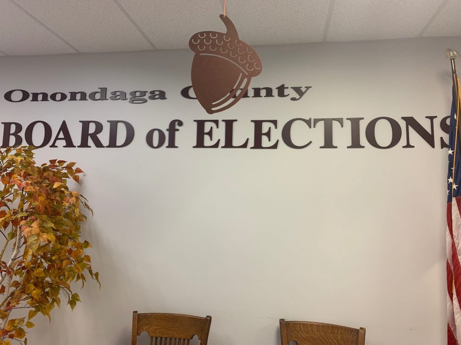 Onondaga County Board of Elections sign