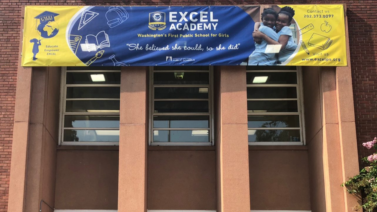Entrance to DC public school EXCEL Academy.