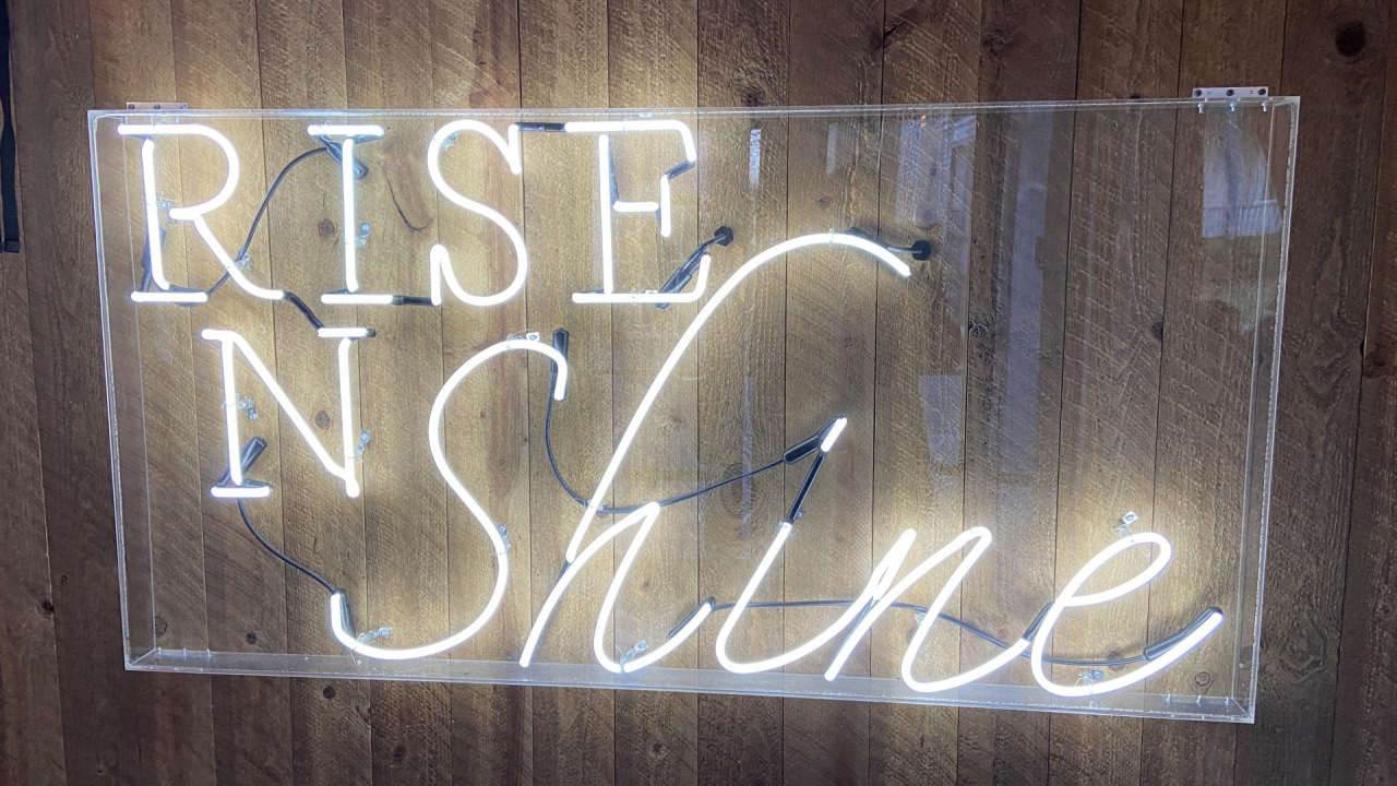 Photo of the entrance at the Rise N Shine Diner in Syracuse