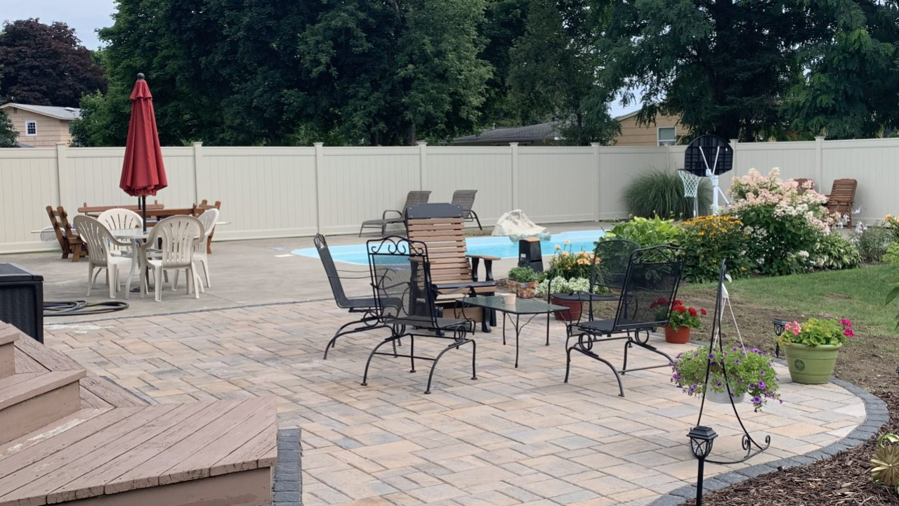 Carolyn Pardee's new patio and fence.