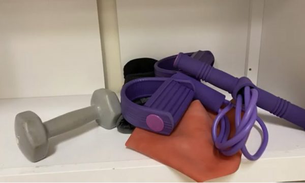 Equipment used in fitness groups at the CBC