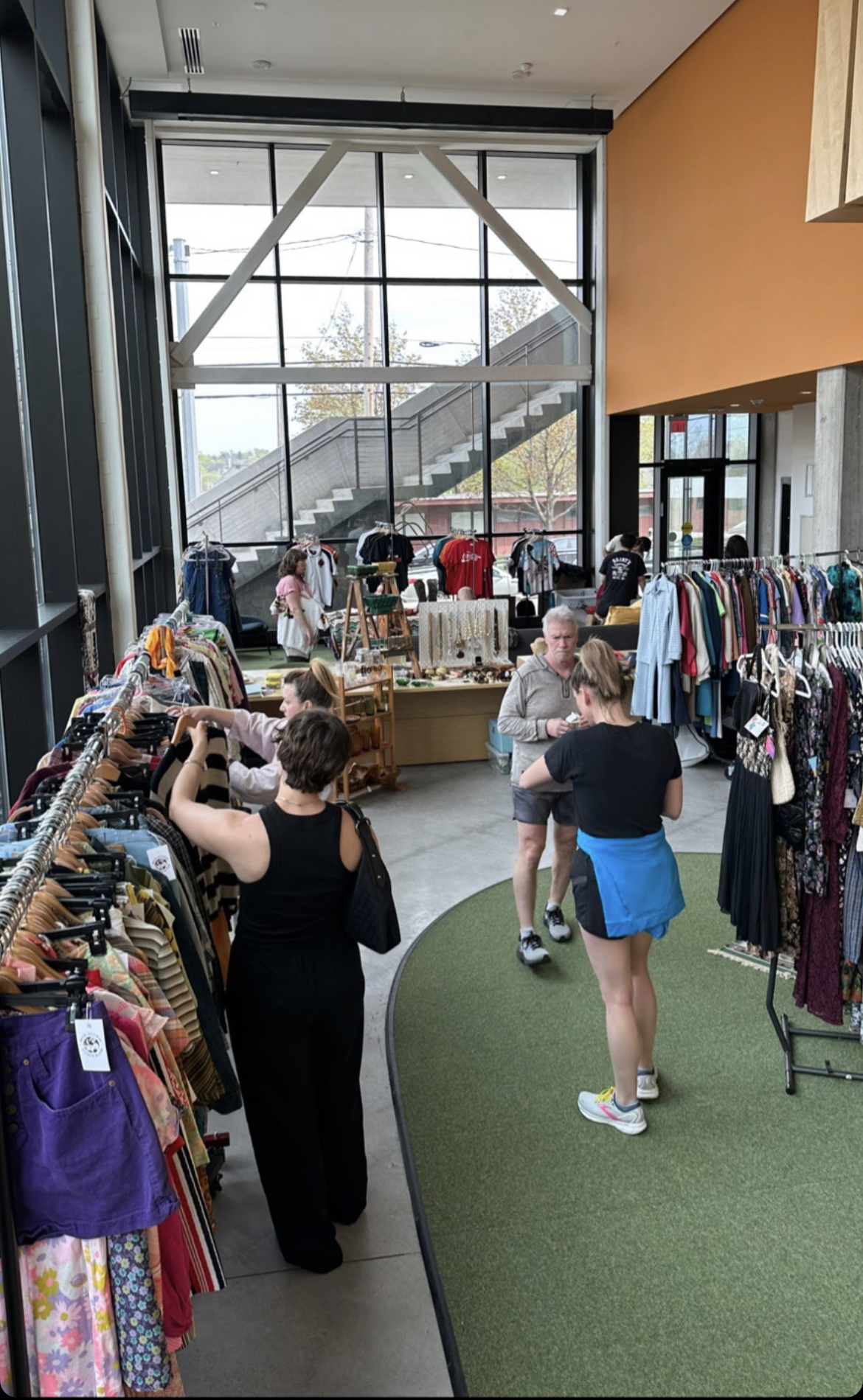 People shopping at a vintage pop-up event