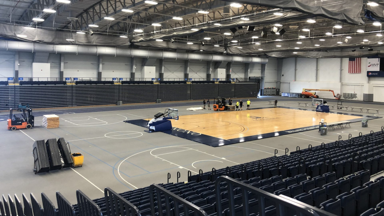 This photo was taken days before opening tip-off for the tournament