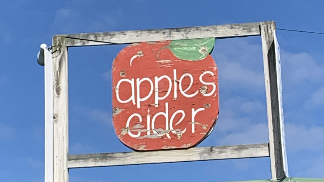 A photo of the Apple Cider booth at the LaFayette Apple Festival