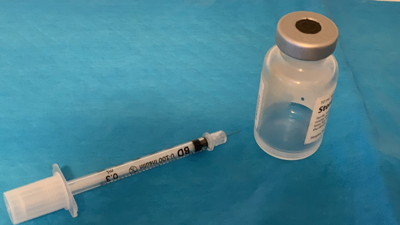 Measles Vaccine and Sterile Syringe