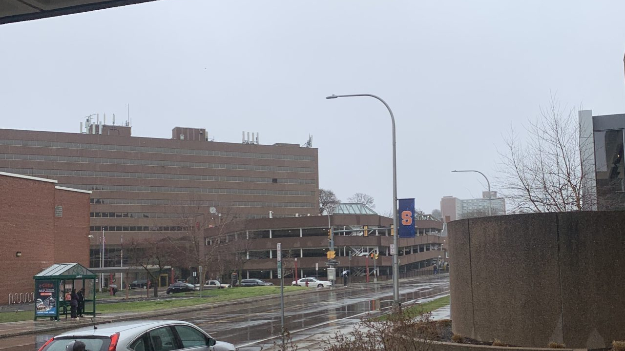 Snow and rain showers cover Syracuse