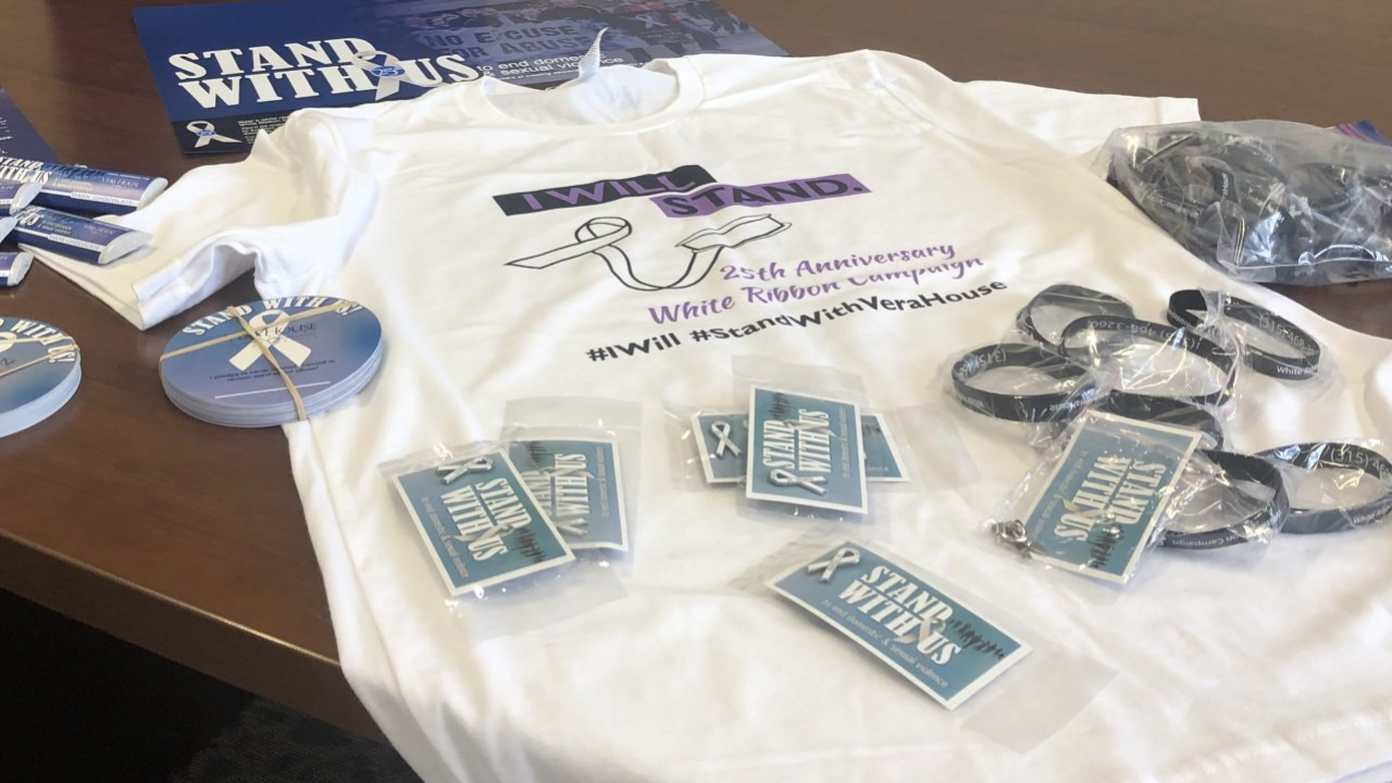 Merchandise for the White Ribbon Campaign