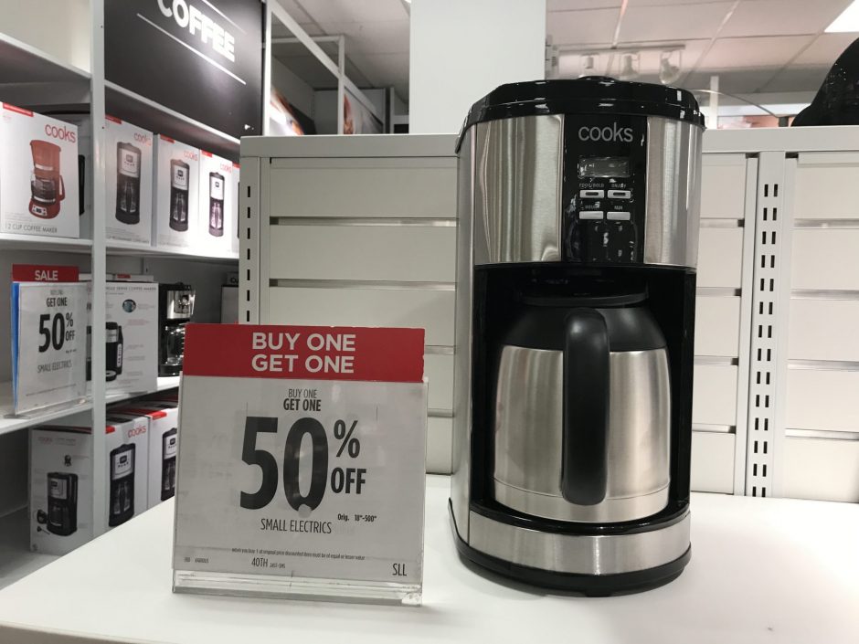 Small electrics like kettles are half-priced in the final sale.