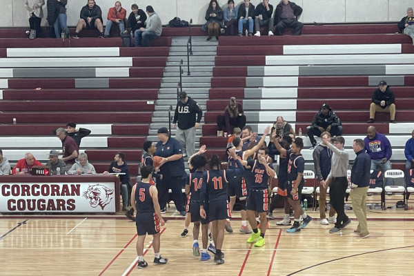 Solvay celebrates its comeback win against ITC on Saturday. The Bearcats forced 19 turnovers and took 3 charges in the win.