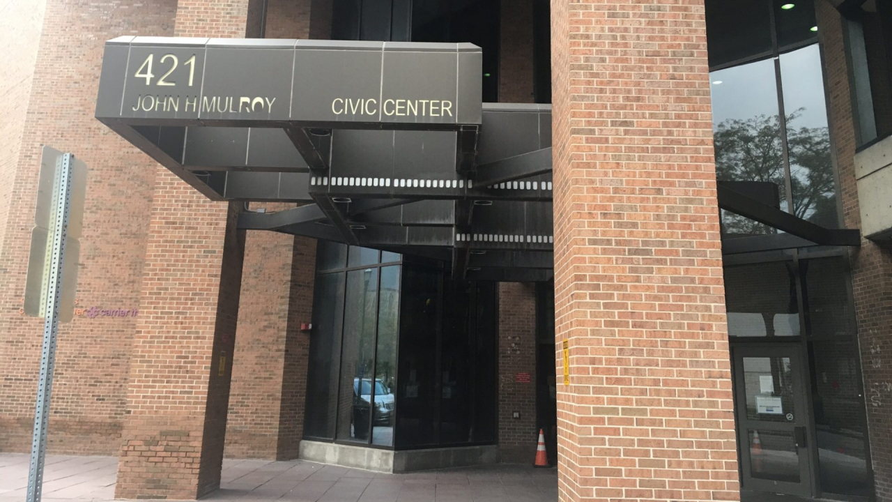 Pictured: John H Mulroy Civic Center, the location of the Onondaga County Health Department