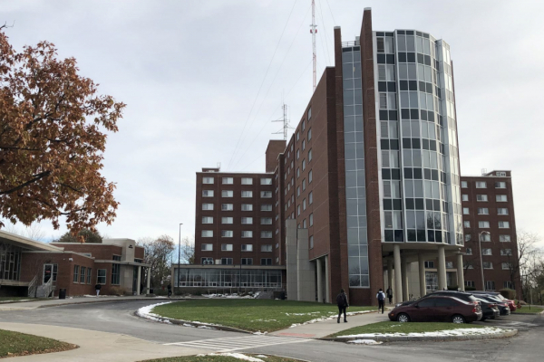 Day Hall, the Syracuse University residence hall where the vandalism occurred.