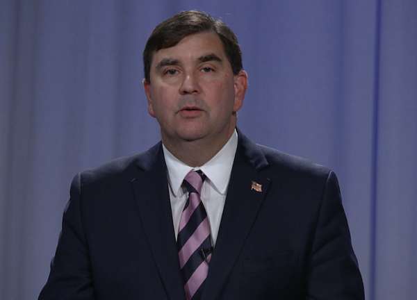 John Mannion answers a questions during Syracuse.com's primary congressional debate at the Newhouse school.