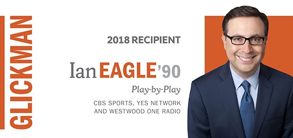 Ian Eagle is the recipient of the 2018 Marty Glickman Award