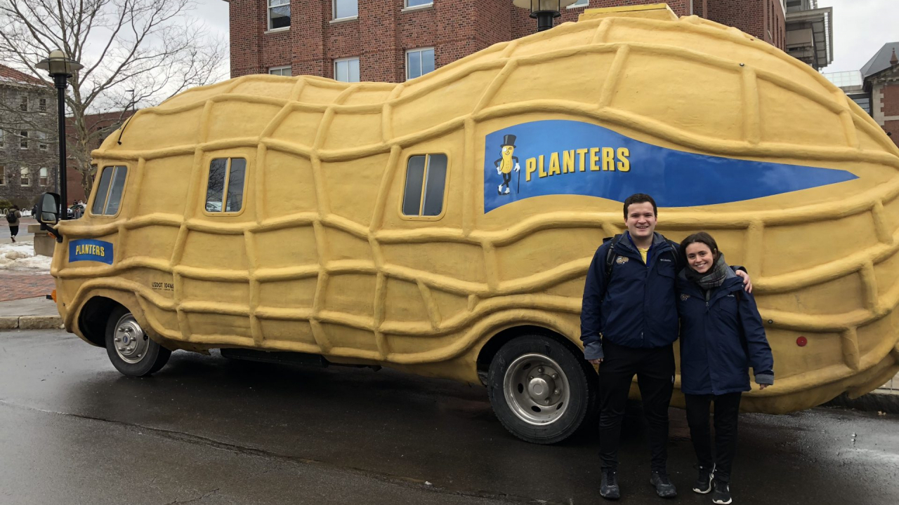 "Peanutters" Patrick Golden and Jordyn Hack are traveling across the country in the NUTmobile.