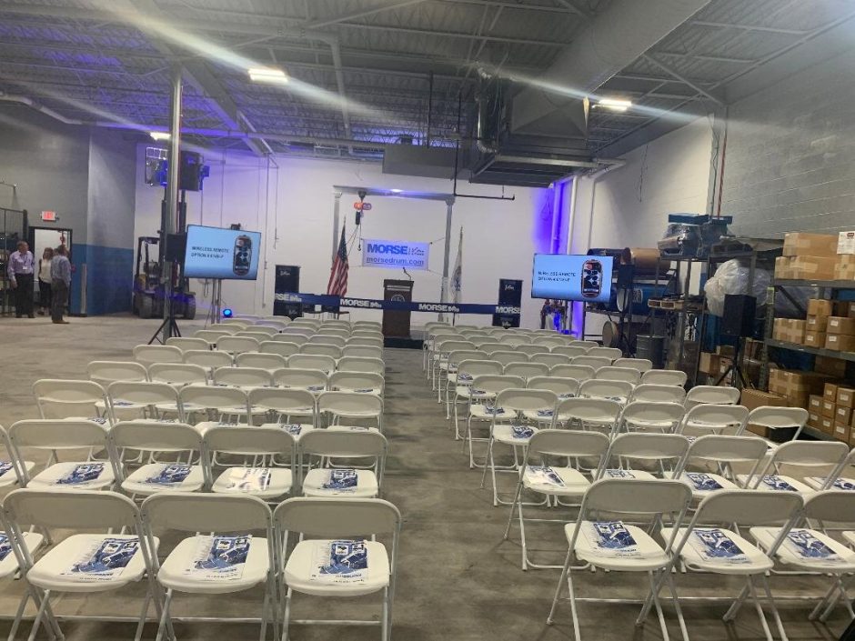 Empty Seats at Morse Manufacturing grand opening new site.
