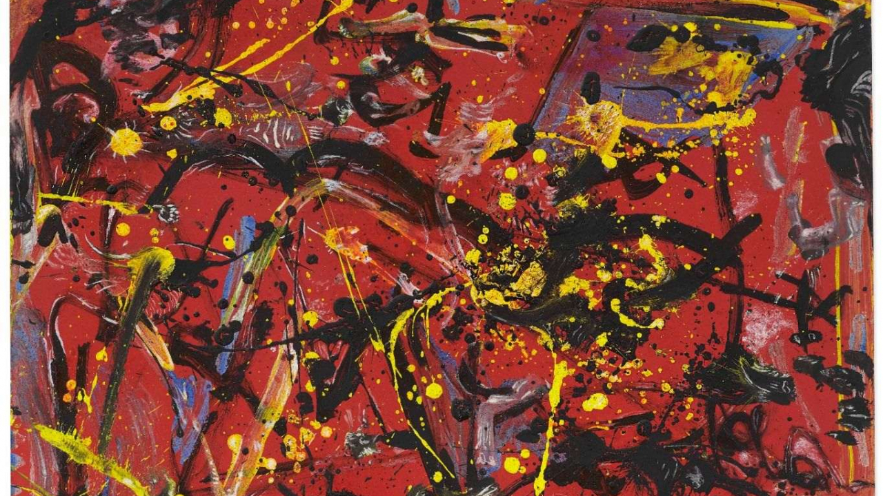 Jackson Pollock's Red Composition