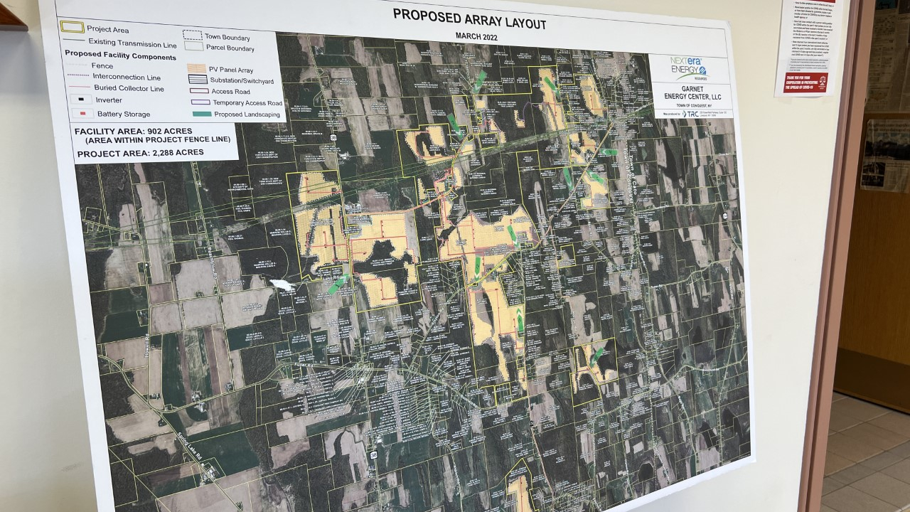 Proposed Array Map of the New Conquest Solar farm facility.