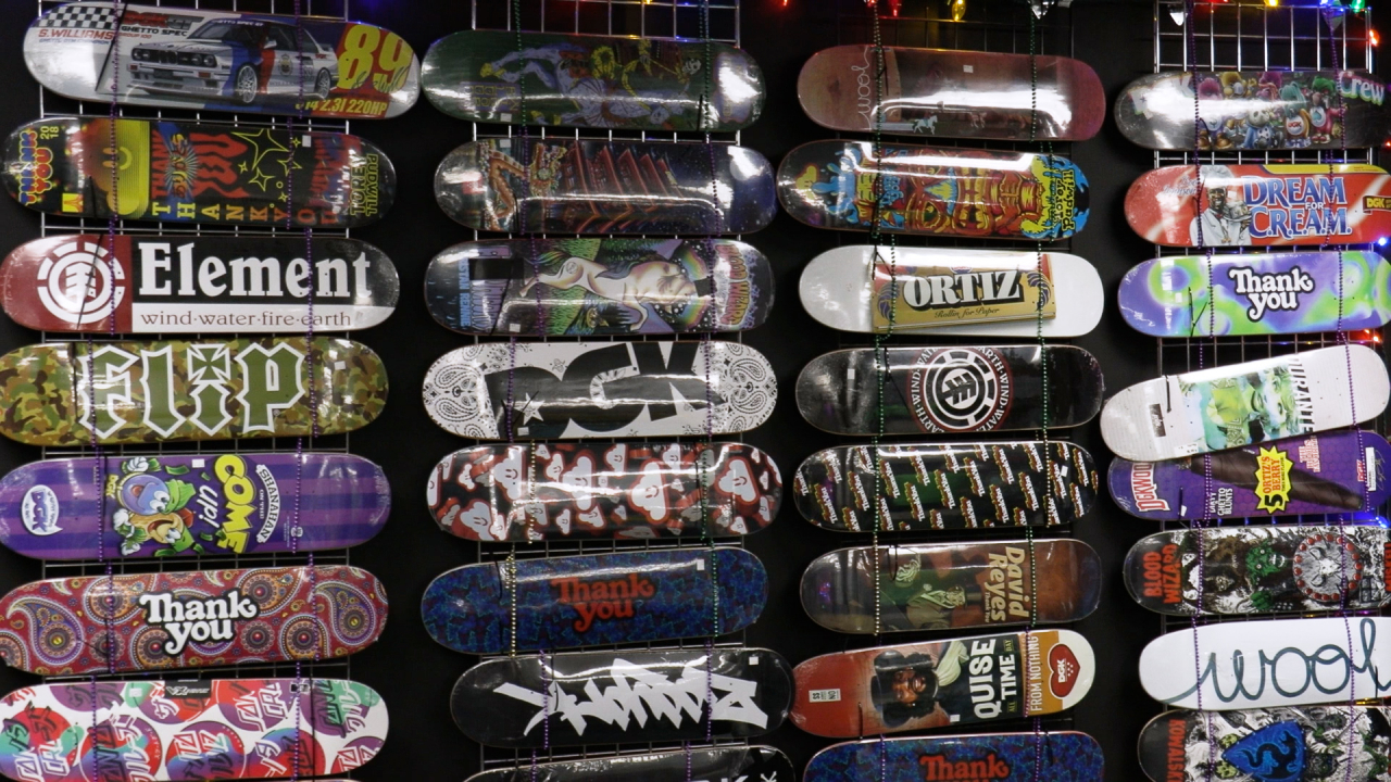 Skateboards for sale at Black Mamba Skate Park