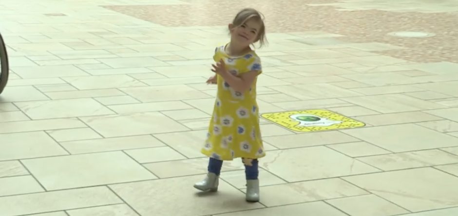 Zoe Anna, a young girl, dances in circles