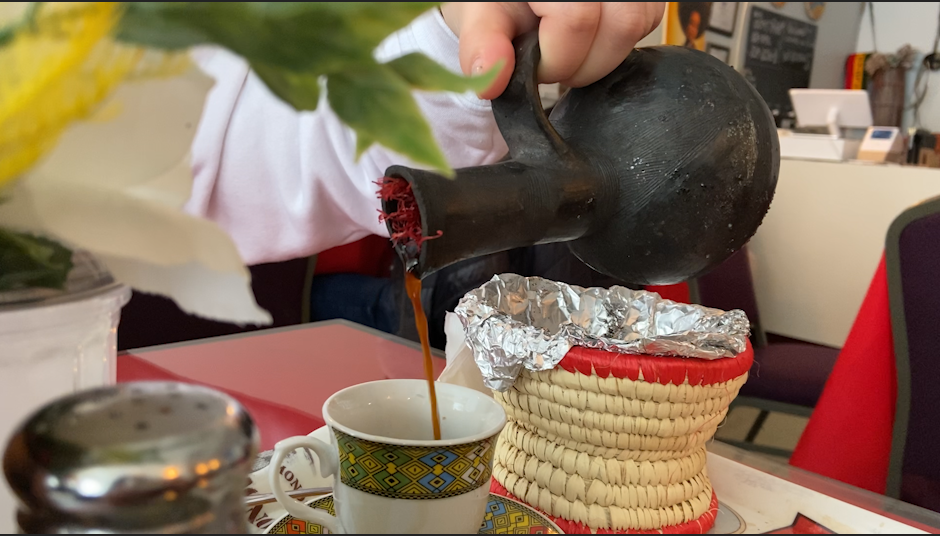 Traditional Ethiopian coffee.