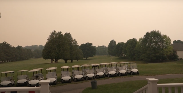 Haze surrounding Tecumseh Golf Club
