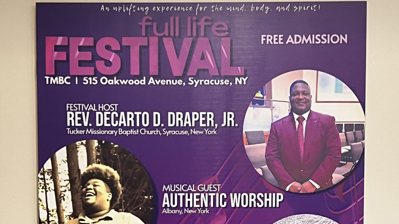 A flyer advertising musical guest at Tucker Missionary Baptist Church's 2nd annual Full Life Festival