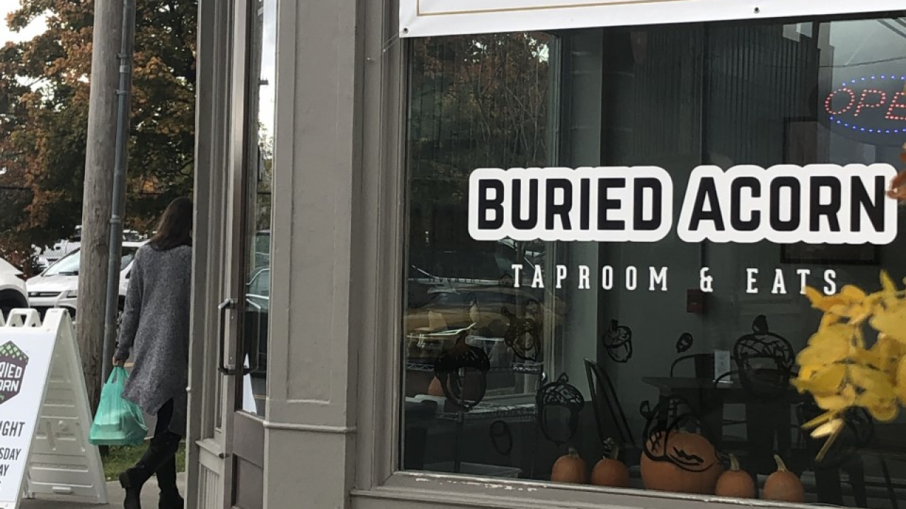 Check out Buried Acorn Brewing on East Fayette Street to carve out your own beer-filled pumpkin