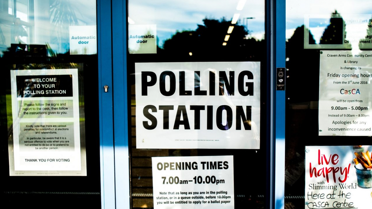 A polling station where people can go to vote.