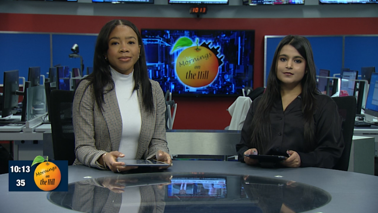 Kristin Lilly (left) and Deepanjali Sherma (right) anchor Tuesday, February 13th's Mornings On The Hill